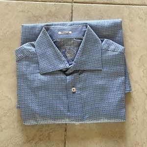 Blue Bugatchi collared shirt